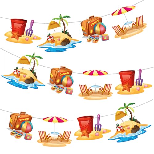 AK Giftshop Wimpelkette mit Strandmotiven, Party-Dekorationen, Geburtstag, Feiern, Veranstaltungen, 12 Stück/2,5 m Band AK Giftshop Wimpelkette mit Strandmotiven, Party-Dekorationen, Geburtstag, Feiern, Veranstaltungen, 12 Stück/2,5 m Band von AK Giftshop