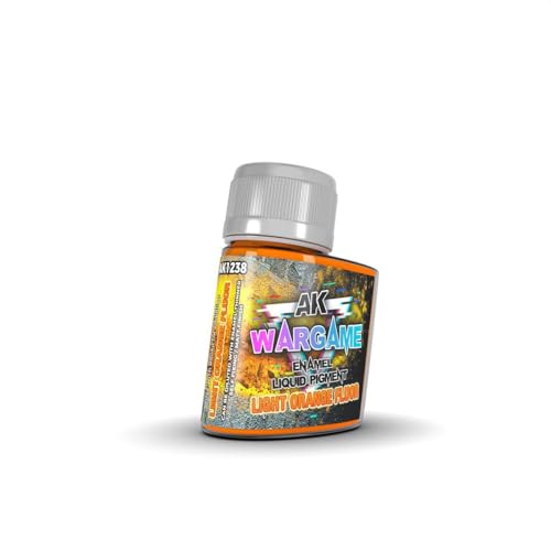 AK Interactive Wargame Enamel Liquid Pigments Light Orange Fluor 35ml von AK Interactive