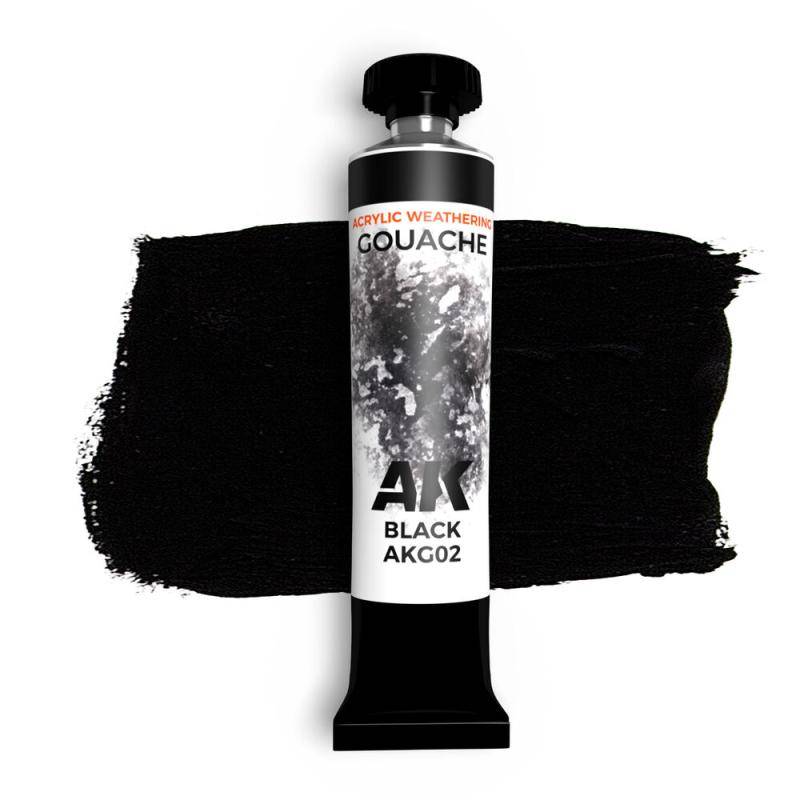 BLACK - AK GOUACHE 20 ml. von AK Interactive