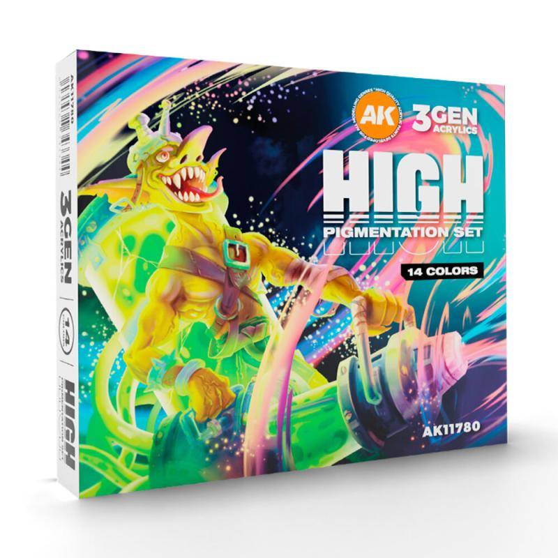 HIGH PIGMENTATION SET 14 COLORS 3GEN Acrylic von AK Interactive