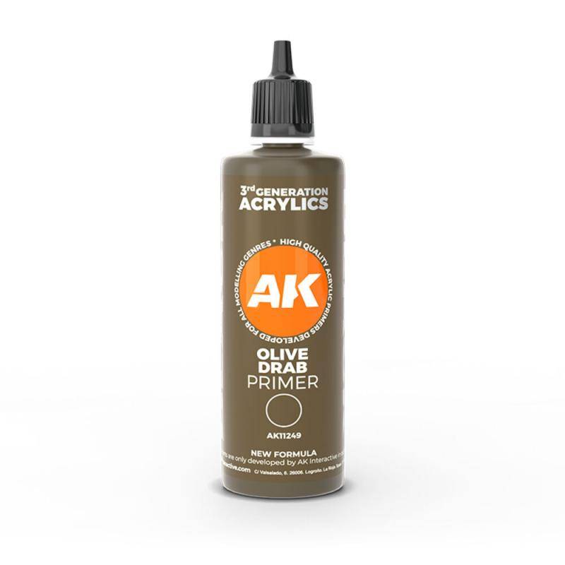 Olive drab surface Primer 100 ml 3GEN von AK Interactive