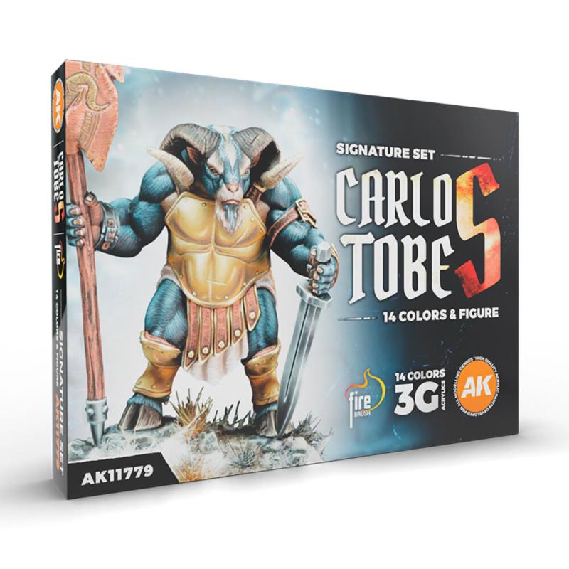 SIGNATURE SET. CARLOS TOBES - 14 COLORS + FIGURE von AK Interactive