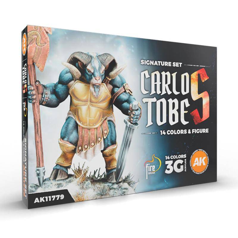 SIGNATURE SET. CARLOS TOBES - 14 COLORS + FIGURE von AK Interactive