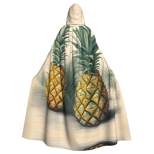 AKDODK Ananas-Druck, Kapuzenmantel, Umhang, Halloween, Cosplay, Kostüme für Erwachsene, Herren, Damen, dunkler Party-Umhang AKDODK Ananas-Druck, Kapuzenmantel, Umhang, Halloween, Cosplay, Kostüme für Erwachsene, Herren, Damen, dunkler Party-Umhang von AKDODK