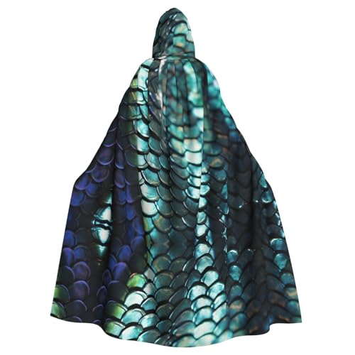 AKDODK Bademantel mit Fischschuppen-Druck, für Halloween, Cosplay, für Erwachsene, Herren, Damen, dunkler Party-Umhang AKDODK Bademantel mit Fischschuppen-Druck, für Halloween, Cosplay, für Erwachsene, Herren, Damen, dunkler Party-Umhang von AKDODK