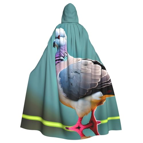 AKDODK Cartoon-Tauben-Umhang mit 4 Aufdruck, mit Kapuze, Halloween, Cosplay, für Erwachsene, Herren, Damen, dunkler Party-Umhang AKDODK Cartoon-Tauben-Umhang mit 4 Aufdruck, mit Kapuze, Halloween, Cosplay, für Erwachsene, Herren, Damen, dunkler Party-Umhang von AKDODK