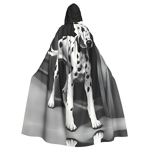 AKDODK Dalmatiner-Umhang mit Kapuze, Umhang, Halloween, Cosplay, für Erwachsene, Herren, Damen, dunkler Party-Umhang AKDODK Dalmatiner-Umhang mit Kapuze, Umhang, Halloween, Cosplay, für Erwachsene, Herren, Damen, dunkler Party-Umhang von AKDODK