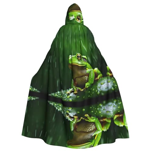 AKDODK Frosch- und Regen-Aufdruck, Kapuzenmantel, Umhang, Halloween, Cosplay, Kostüme für Erwachsene, Herren, Damen, dunkler Party-Umhang AKDODK Frosch- und Regen-Aufdruck, Kapuzenmantel, Umhang, Halloween, Cosplay, Kostüme für Erwachsene, Herren, Damen, dunkler Party-Umhang von AKDODK