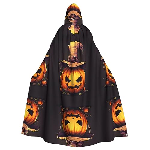 AKDODK Halloween-Bademantel mit süßem Kürbis-Druck, mit Kapuze, Halloween, Cosplay, für Erwachsene, Herren, Damen, dunkler Party-Umhang AKDODK Halloween-Bademantel mit süßem Kürbis-Druck, mit Kapuze, Halloween, Cosplay, für Erwachsene, Herren, Damen, dunkler Party-Umhang von AKDODK