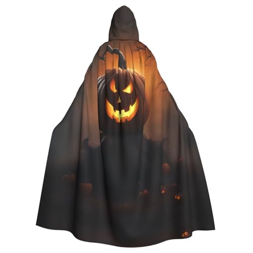 AKDODK Halloween Ghost Pumpkin 1 Print Hooded Robe Cloak Halloween Cosplay Costumes For Adult Men Women Dark Party Capes von AKDODK