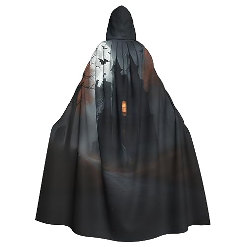 AKDODK Halloween-Horror-Aufdruck, Kapuzenmantel, Umhang, Halloween, Cosplay, Kostüme für Erwachsene, Herren, Damen, dunkler Party-Umhang AKDODK Halloween-Horror-Aufdruck, Kapuzenmantel, Umhang, Halloween, Cosplay, Kostüme für Erwachsene, Herren, Damen, dunkler Party-Umhang von AKDODK