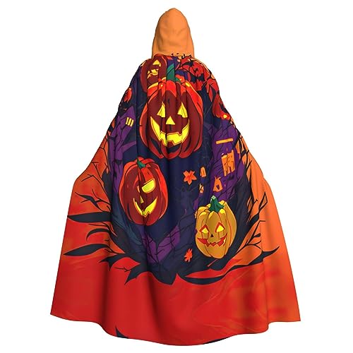 AKDODK Halloween-Kürbis-Druck, Kapuzenmantel, Umhang, Halloween, Cosplay, Kostüme für Erwachsene, Herren, Damen, dunkler Party-Umhang AKDODK Halloween-Kürbis-Druck, Kapuzenmantel, Umhang, Halloween, Cosplay, Kostüme für Erwachsene, Herren, Damen, dunkler Party-Umhang von AKDODK