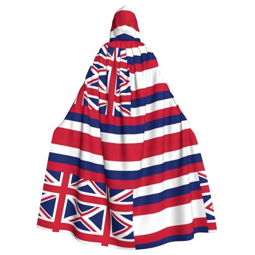 AKDODK Hawaii-Flaggen-Druck, Kapuzenmantel, Umhang, Halloween, Cosplay, Kostüme für Erwachsene, Herren, Damen, dunkler Party-Umhang AKDODK Hawaii-Flaggen-Druck, Kapuzenmantel, Umhang, Halloween, Cosplay, Kostüme für Erwachsene, Herren, Damen, dunkler Party-Umhang von AKDODK