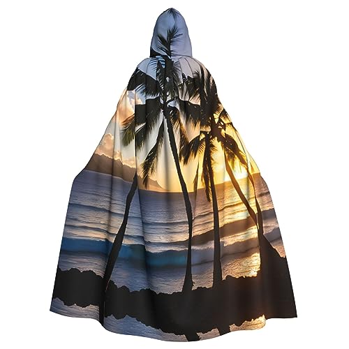 AKDODK Hawaii-Sonnenstrahlen-Druck, Kapuzenmantel, Umhang, Halloween, Cosplay, Kostüme für Erwachsene, Herren, Damen, dunkler Party-Umhang AKDODK Hawaii-Sonnenstrahlen-Druck, Kapuzenmantel, Umhang, Halloween, Cosplay, Kostüme für Erwachsene, Herren, Damen, dunkler Party-Umhang von AKDODK