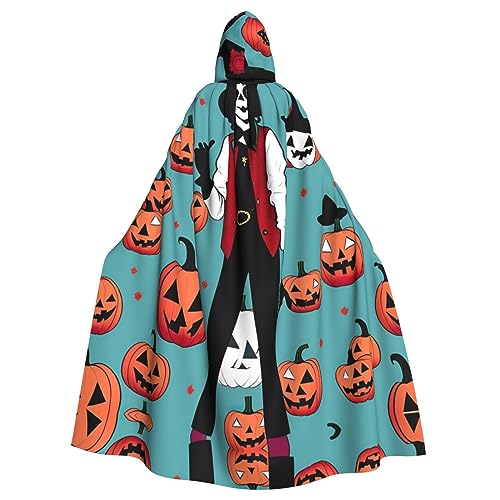 AKDODK Kapuzenmantel mit Aufschrift "Happy Halloween Day", für Halloween, Cosplay, für Erwachsene, Herren, Damen, dunkler Party-Umhang AKDODK Kapuzenmantel mit Aufschrift "Happy Halloween Day", für Halloween, Cosplay, für Erwachsene, Herren, Damen, dunkler Party-Umhang von AKDODK