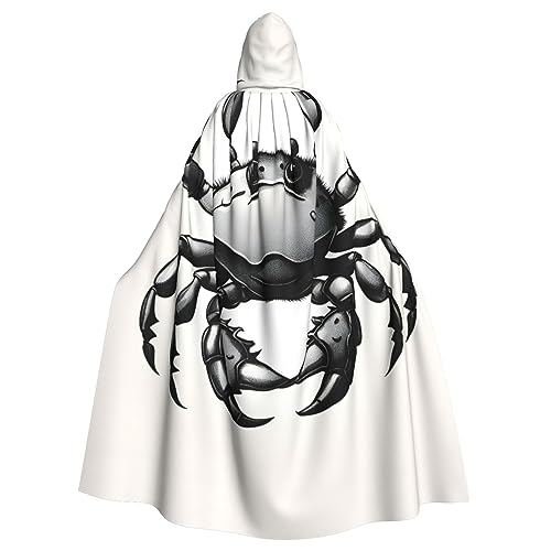 AKDODK Kapuzenmantel mit Cartoon-Krabben-Druck, Halloween, Cosplay, Kostüme für Erwachsene, Herren, Damen, dunkler Party-Umhang AKDODK Kapuzenmantel mit Cartoon-Krabben-Druck, Halloween, Cosplay, Kostüme für Erwachsene, Herren, Damen, dunkler Party-Umhang von AKDODK