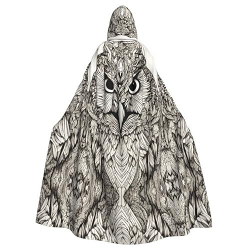 AKDODK Kapuzenmantel mit Eulen-Motiv, für Halloween, Cosplay, für Erwachsene, Herren, Damen, dunkler Party-Umhang AKDODK Kapuzenmantel mit Eulen-Motiv, für Halloween, Cosplay, für Erwachsene, Herren, Damen, dunkler Party-Umhang von AKDODK