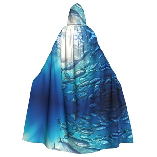 AKDODK Kapuzenmantel mit Fischmotiv, für Halloween, Cosplay, für Erwachsene, Herren, Damen, dunkler Party-Umhang AKDODK Kapuzenmantel mit Fischmotiv, für Halloween, Cosplay, für Erwachsene, Herren, Damen, dunkler Party-Umhang von AKDODK