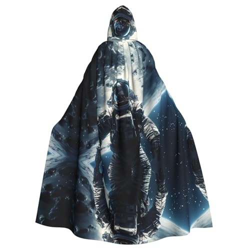 AKDODK Kapuzenmantel mit Mond-Astronauten-Druck, Halloween, Cosplay, Kostüme für Erwachsene, Herren, Damen, dunkler Party-Umhang AKDODK Kapuzenmantel mit Mond-Astronauten-Druck, Halloween, Cosplay, Kostüme für Erwachsene, Herren, Damen, dunkler Party-Umhang von AKDODK