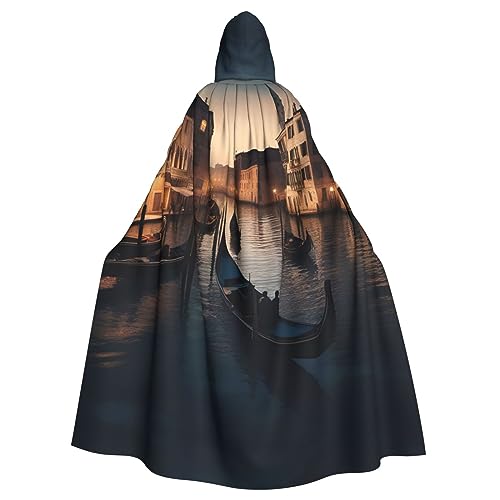 AKDODK Kapuzenmantel mit Venedig-Nacht-Aufdruck, Halloween, Cosplay, Kostüme für Erwachsene, Herren, Damen, dunkler Party-Umhang AKDODK Kapuzenmantel mit Venedig-Nacht-Aufdruck, Halloween, Cosplay, Kostüme für Erwachsene, Herren, Damen, dunkler Party-Umhang von AKDODK