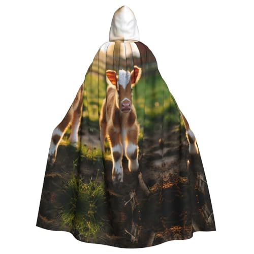 AKDODK Kapuzenumhang mit Kuh-Aufdruck, Halloween, Cosplay, Kostüme für Erwachsene, Herren, Damen, dunkler Party-Umhang AKDODK Kapuzenumhang mit Kuh-Aufdruck, Halloween, Cosplay, Kostüme für Erwachsene, Herren, Damen, dunkler Party-Umhang von AKDODK