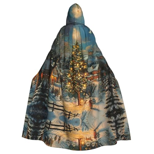 AKDODK Kapuzenumhang mit Weihnachtsmotiv, für Halloween, Cosplay, für Erwachsene, Herren, Damen, dunkler Party-Umhang AKDODK Kapuzenumhang mit Weihnachtsmotiv, für Halloween, Cosplay, für Erwachsene, Herren, Damen, dunkler Party-Umhang von AKDODK