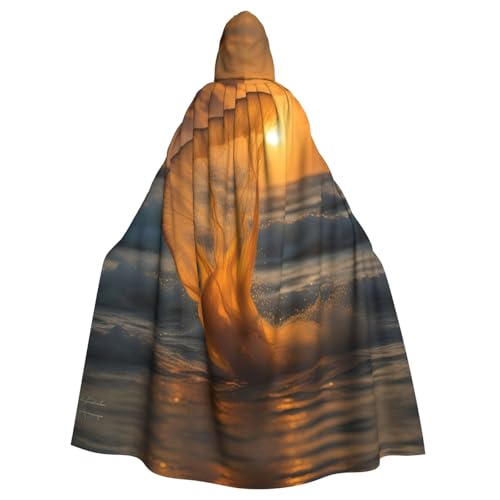 AKDODK Meerjungfrauenschwanz, 1 Druck, Kapuzenmantel, Umhang, Halloween, Cosplay, Kostüme für Erwachsene, Herren, Damen, dunkler Party-Umhang AKDODK Meerjungfrauenschwanz, 1 Druck, Kapuzenmantel, Umhang, Halloween, Cosplay, Kostüme für Erwachsene, Herren, Damen, dunkler Party-Umhang von AKDODK