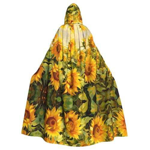 AKDODK Ölgemälde, Sonnenblumen-Druck, Kapuzenmantel, Umhang, Halloween, Cosplay, Kostüme für Erwachsene, Herren, Damen, dunkler Party-Umhang AKDODK Ölgemälde, Sonnenblumen-Druck, Kapuzenmantel, Umhang, Halloween, Cosplay, Kostüme für Erwachsene, Herren, Damen, dunkler Party-Umhang von AKDODK