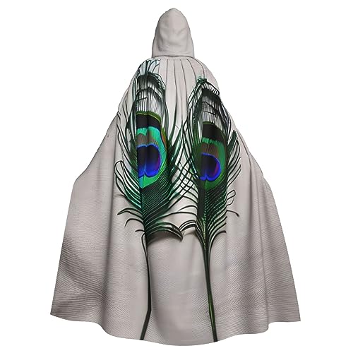 AKDODK Pfauenfeder-Druck, Kapuzenmantel, Umhang, Halloween, Cosplay, Kostüme, für Erwachsene, Herren, Damen, dunkler Party-Umhang AKDODK Pfauenfeder-Druck, Kapuzenmantel, Umhang, Halloween, Cosplay, Kostüme, für Erwachsene, Herren, Damen, dunkler Party-Umhang von AKDODK