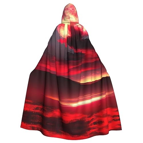 AKDODK Roter Himmel bei Nacht mit Kapuze und Sternenmotiv, für Halloween, Cosplay, Kostüme, für Erwachsene, Herren, Damen, dunkler Party-Umhang AKDODK Roter Himmel bei Nacht mit Kapuze und Sternenmotiv, für Halloween, Cosplay, Kostüme, für Erwachsene, Herren, Damen, dunkler Party-Umhang von AKDODK