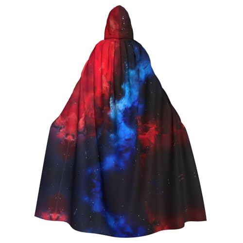 AKDODK Roter blauer Galaxie-Druck, Kapuzenmantel, Umhang, Halloween, Cosplay, Kostüme für Erwachsene, Herren, Damen, dunkler Party-Umhang AKDODK Roter blauer Galaxie-Druck, Kapuzenmantel, Umhang, Halloween, Cosplay, Kostüme für Erwachsene, Herren, Damen, dunkler Party-Umhang von AKDODK