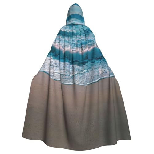 AKDODK Strandmantel mit Kapuze, durchsichtig, Sanddruck, Halloween, Cosplay, für Erwachsene, Herren, Damen, dunkler Party-Umhang AKDODK Strandmantel mit Kapuze, durchsichtig, Sanddruck, Halloween, Cosplay, für Erwachsene, Herren, Damen, dunkler Party-Umhang von AKDODK