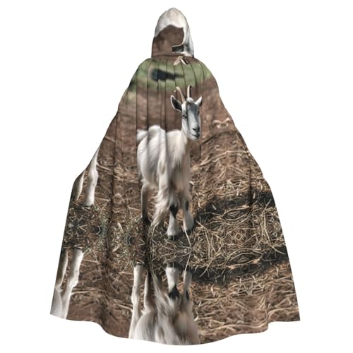AKDODK Süßer Goat01-Aufdruck, Kapuzenmantel, Umhang, Halloween, Cosplay, Kostüme für Erwachsene, Herren, Damen, dunkler Party-Umhang AKDODK Süßer Goat01-Aufdruck, Kapuzenmantel, Umhang, Halloween, Cosplay, Kostüme für Erwachsene, Herren, Damen, dunkler Party-Umhang von AKDODK