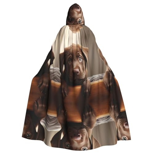 AKDODK Süßer Labrador-Hund, 1 Aufdruck, Kapuzenmantel, Umhang, Halloween, Cosplay, Kostüme, für Erwachsene, Herren, Damen, dunkler Party-Umhang AKDODK Süßer Labrador-Hund, 1 Aufdruck, Kapuzenmantel, Umhang, Halloween, Cosplay, Kostüme, für Erwachsene, Herren, Damen, dunkler Party-Umhang von AKDODK
