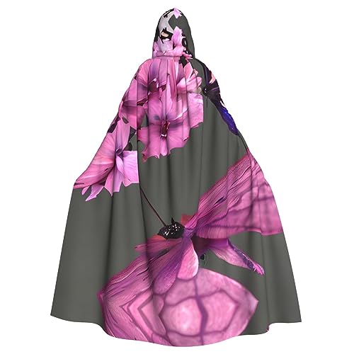 AKDODK Umhang mit Kapuze, Schmetterlings-Blumendruck, Halloween, Cosplay, für Erwachsene, Herren, Damen, dunkler Party-Umhang AKDODK Umhang mit Kapuze, Schmetterlings-Blumendruck, Halloween, Cosplay, für Erwachsene, Herren, Damen, dunkler Party-Umhang von AKDODK