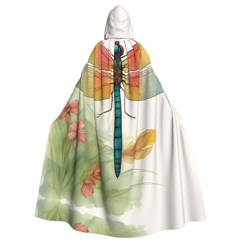 AKDODK Umhang mit Kapuze, bunt, Libelle, 1 Druck, Halloween, Cosplay, für Erwachsene, Herren, Damen, dunkler Party-Umhang AKDODK Umhang mit Kapuze, bunt, Libelle, 1 Druck, Halloween, Cosplay, für Erwachsene, Herren, Damen, dunkler Party-Umhang von AKDODK