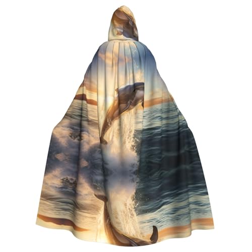 AKDODK Umhang mit Kapuze und Delfin-Druck, Halloween, Cosplay, für Erwachsene, Herren, Damen, dunkler Party-Umhang AKDODK Umhang mit Kapuze und Delfin-Druck, Halloween, Cosplay, für Erwachsene, Herren, Damen, dunkler Party-Umhang von AKDODK