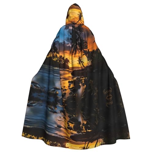 AKDODK Umhang mit Kapuze und Kokosnussbäumen, für Halloween, Cosplay, für Erwachsene, Herren, Damen, dunkler Party-Umhang AKDODK Umhang mit Kapuze und Kokosnussbäumen, für Halloween, Cosplay, für Erwachsene, Herren, Damen, dunkler Party-Umhang von AKDODK