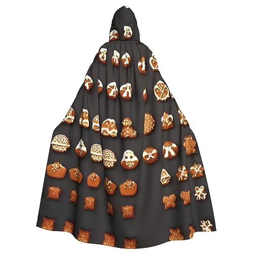 AKDODK Umhang mit Kapuze und Lebkuchenkeksen, Halloween, Cosplay, für Erwachsene, Herren, Damen, dunkler Party-Umhang AKDODK Umhang mit Kapuze und Lebkuchenkeksen, Halloween, Cosplay, für Erwachsene, Herren, Damen, dunkler Party-Umhang von AKDODK