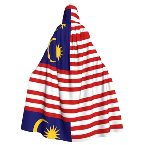AKDODK Umhang mit Kapuze und Malaysia-Flagge, Halloween, Cosplay, für Erwachsene, Herren, Damen, dunkler Party-Umhang AKDODK Umhang mit Kapuze und Malaysia-Flagge, Halloween, Cosplay, für Erwachsene, Herren, Damen, dunkler Party-Umhang von AKDODK