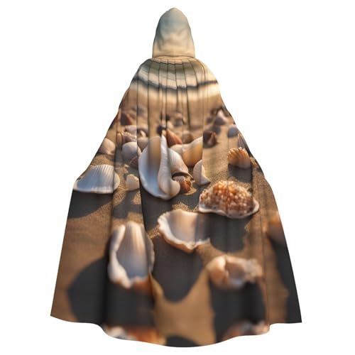 AKDODK Umhang mit Kapuze und Muschellandschaft am Strand, Halloween, Cosplay, für Erwachsene, Herren, Damen, dunkler Party-Umhang AKDODK Umhang mit Kapuze und Muschellandschaft am Strand, Halloween, Cosplay, für Erwachsene, Herren, Damen, dunkler Party-Umhang von AKDODK