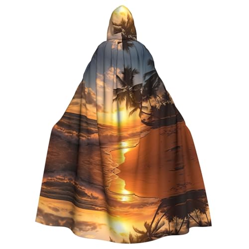 AKDODK Umhang mit Kapuze und Palmenaufdruck, Halloween, Cosplay, für Erwachsene, Herren, Damen, dunkler Party-Umhang AKDODK Umhang mit Kapuze und Palmenaufdruck, Halloween, Cosplay, für Erwachsene, Herren, Damen, dunkler Party-Umhang von AKDODK