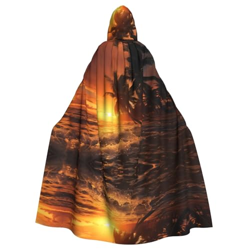 AKDODK Umhang mit Kapuze und Palmenaufdruck, Halloween, Cosplay, für Erwachsene, Herren, Damen, dunkler Party-Umhang AKDODK Umhang mit Kapuze und Palmenaufdruck, Halloween, Cosplay, für Erwachsene, Herren, Damen, dunkler Party-Umhang von AKDODK