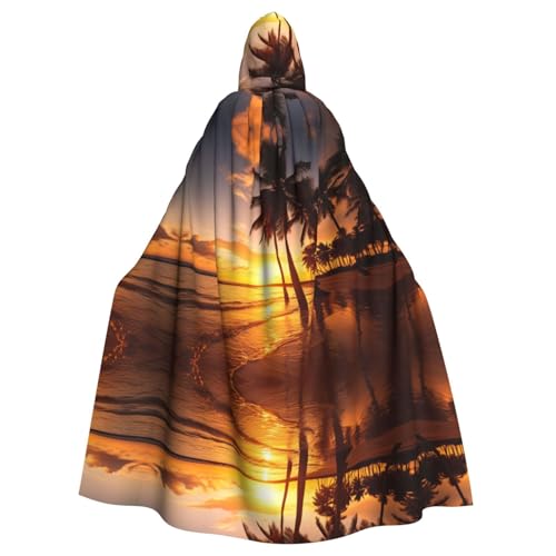 AKDODK Umhang mit Kapuze und Palmenaufdruck, Halloween, Cosplay, für Erwachsene, Herren, Damen, dunkler Party-Umhang AKDODK Umhang mit Kapuze und Palmenaufdruck, Halloween, Cosplay, für Erwachsene, Herren, Damen, dunkler Party-Umhang von AKDODK