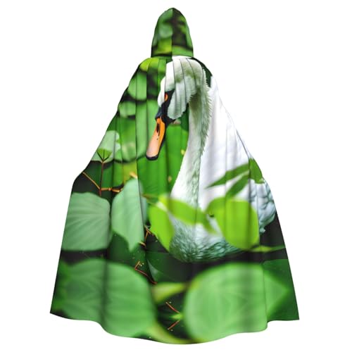 AKDODK Umhang mit Kapuze und Schwanenblättern, Halloween, Cosplay, für Erwachsene, Herren, Damen, dunkler Party-Umhang AKDODK Umhang mit Kapuze und Schwanenblättern, Halloween, Cosplay, für Erwachsene, Herren, Damen, dunkler Party-Umhang von AKDODK