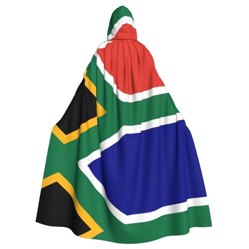 AKDODK Umhang mit Kapuze und Südafrikanischer Flagge, Halloween, Cosplay, für Erwachsene, Herren, Damen, dunkler Party-Umhang AKDODK Umhang mit Kapuze und Südafrikanischer Flagge, Halloween, Cosplay, für Erwachsene, Herren, Damen, dunkler Party-Umhang von AKDODK