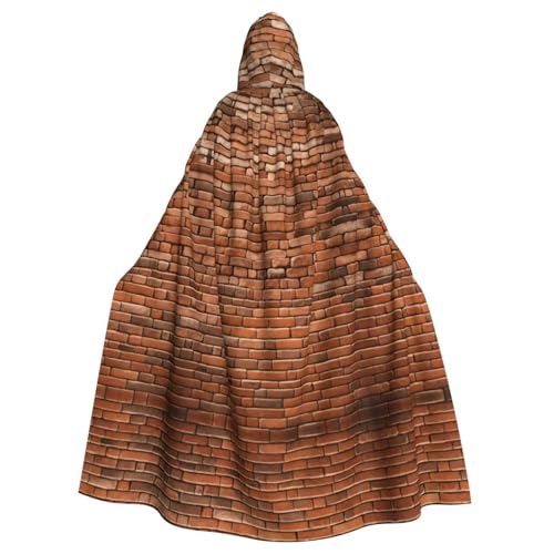 AKDODK Umhang mit Kapuze und altem Ziegelstein-Druck, Halloween, Cosplay, Kostüme für Erwachsene, Herren, Damen, dunkler Party-Umhang AKDODK Umhang mit Kapuze und altem Ziegelstein-Druck, Halloween, Cosplay, Kostüme für Erwachsene, Herren, Damen, dunkler Party-Umhang von AKDODK