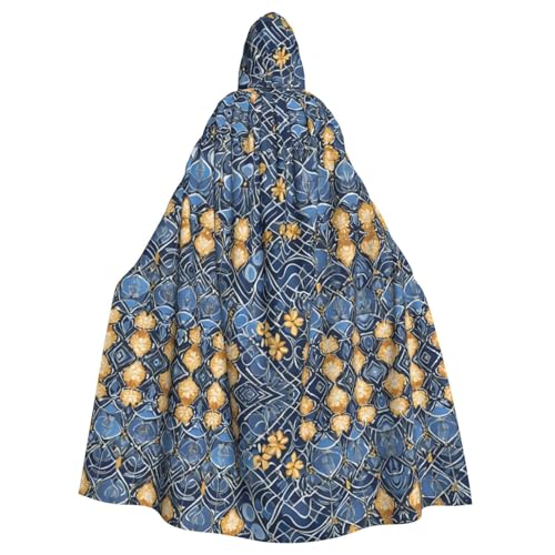 AKDODK Umhang mit Kapuze und blauem Muster 02, für Halloween, Cosplay, für Erwachsene, Herren, Damen, dunkler Party-Umhang AKDODK Umhang mit Kapuze und blauem Muster 02, für Halloween, Cosplay, für Erwachsene, Herren, Damen, dunkler Party-Umhang von AKDODK