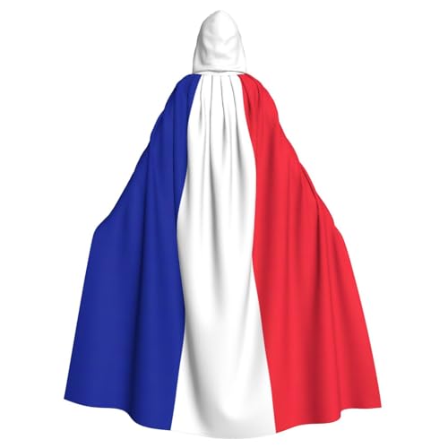 AKDODK Umhang mit Kapuze und französischer Flagge, Halloween, Cosplay, für Erwachsene, Herren, Damen, dunkler Party-Umhang AKDODK Umhang mit Kapuze und französischer Flagge, Halloween, Cosplay, für Erwachsene, Herren, Damen, dunkler Party-Umhang von AKDODK