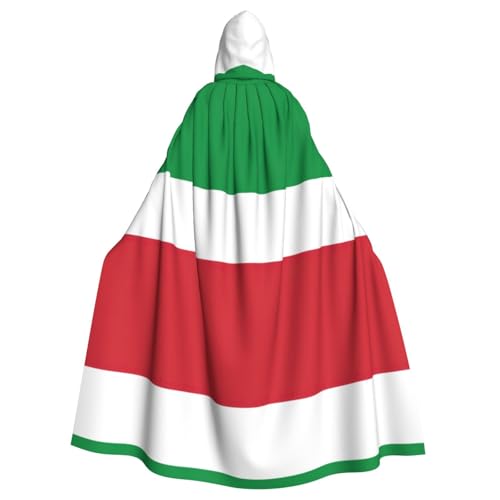 AKDODK Umhang mit Kapuze und italienischer Flagge, Halloween, Cosplay, für Erwachsene, Herren, Damen, dunkler Party-Umhang AKDODK Umhang mit Kapuze und italienischer Flagge, Halloween, Cosplay, für Erwachsene, Herren, Damen, dunkler Party-Umhang von AKDODK